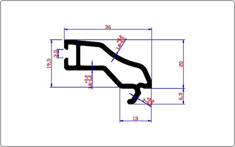 پروفيل یو پی وی سی زهوار تک جداره